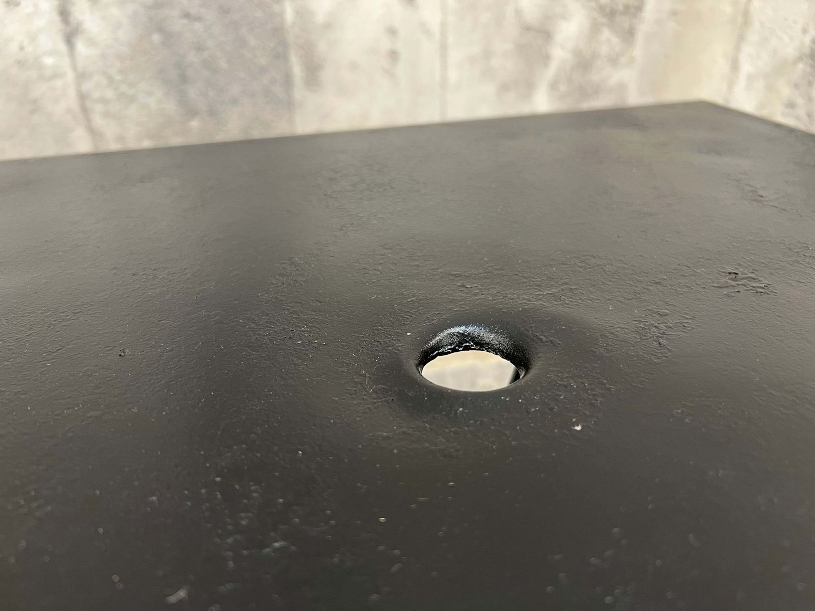 Black Tolix Metal Garden Table And Two Chairs photo vinterior