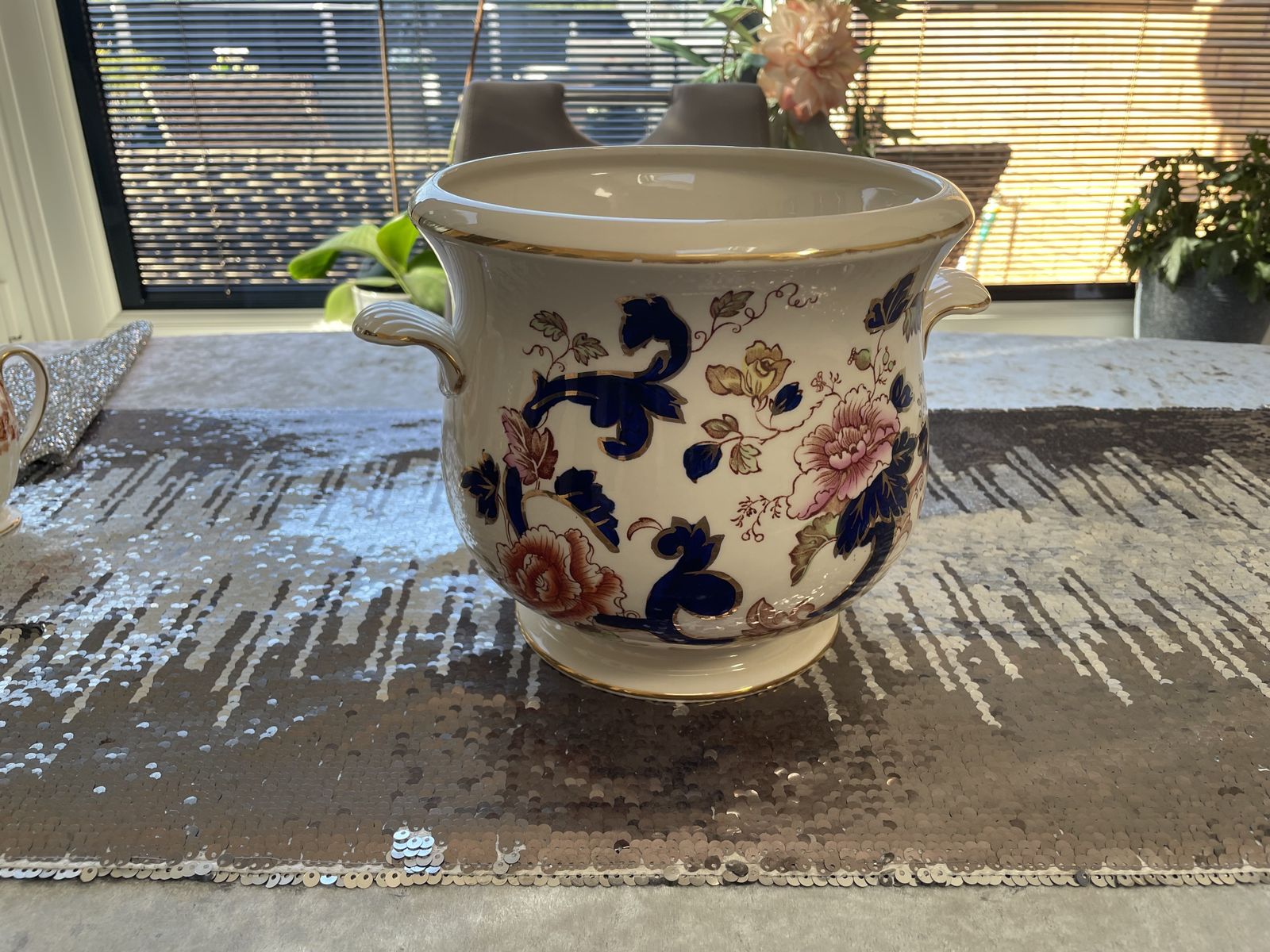 Masons Mandalay Ironstone Pot Planter photo for sale