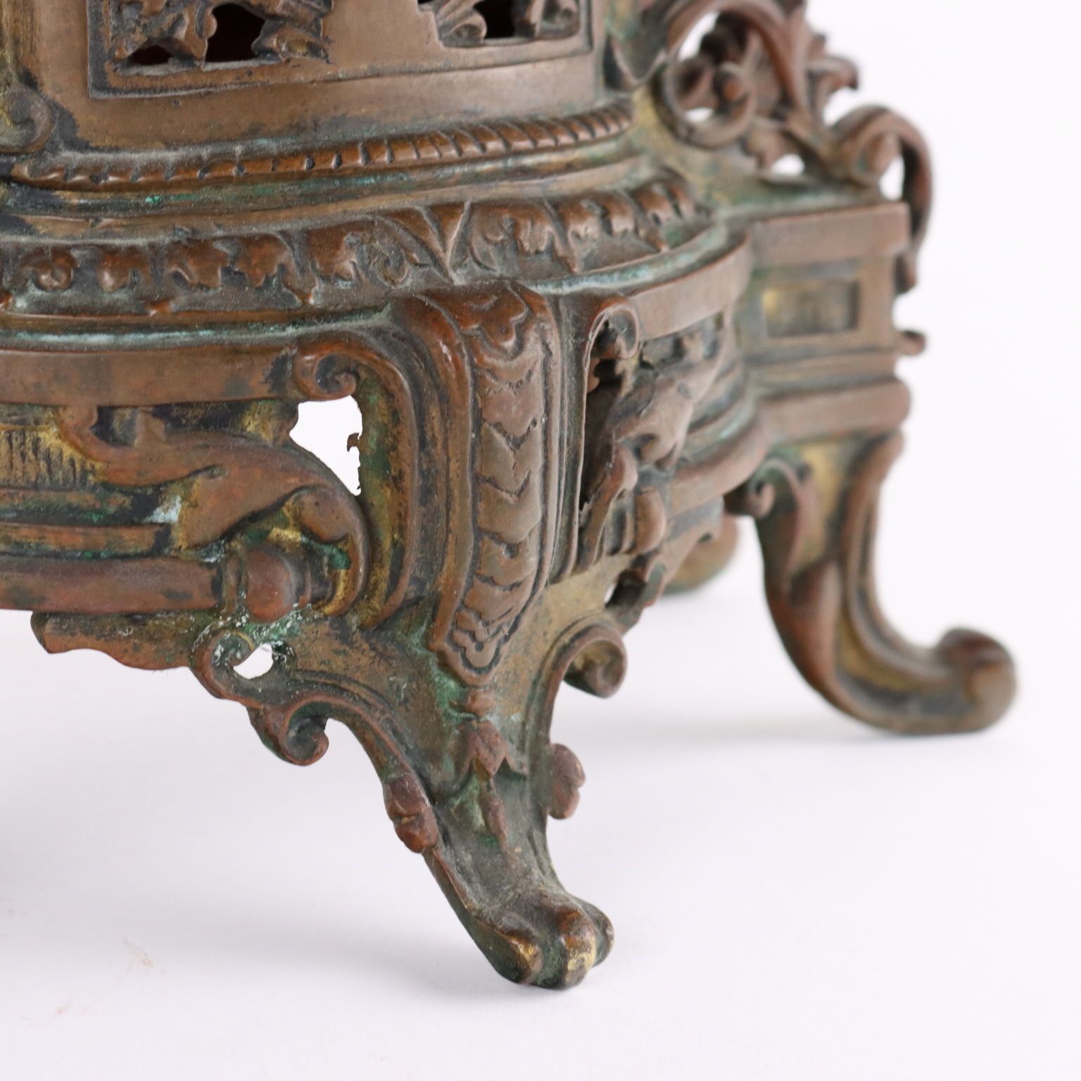 Antique Mantel Clock Eclectic Style Bronze France '800 '900 photo vintage