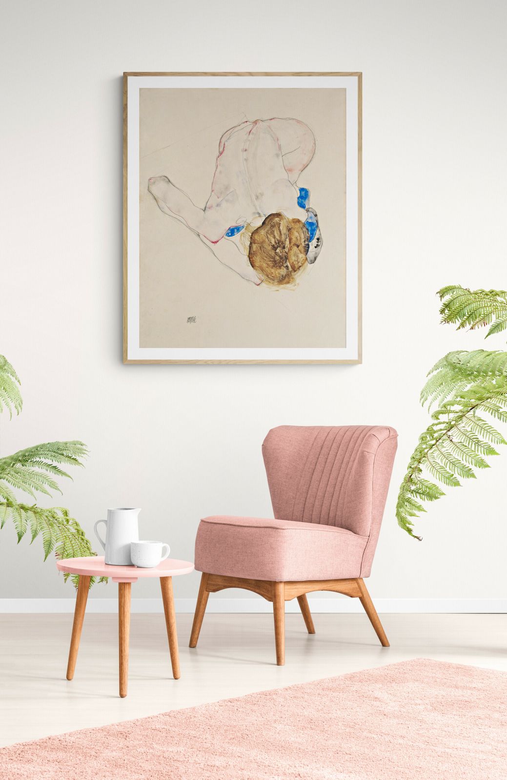 Extra Large Canvas Mix Egon Schiele Mid Century Wall Art Picture