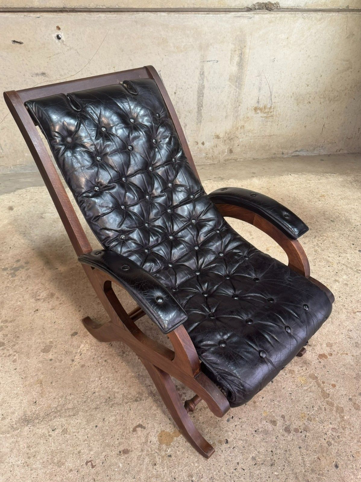 Pair Of 1940s Spanish Slipper Chairs With Footstool – Pierre Lottier For Valenti photo buy