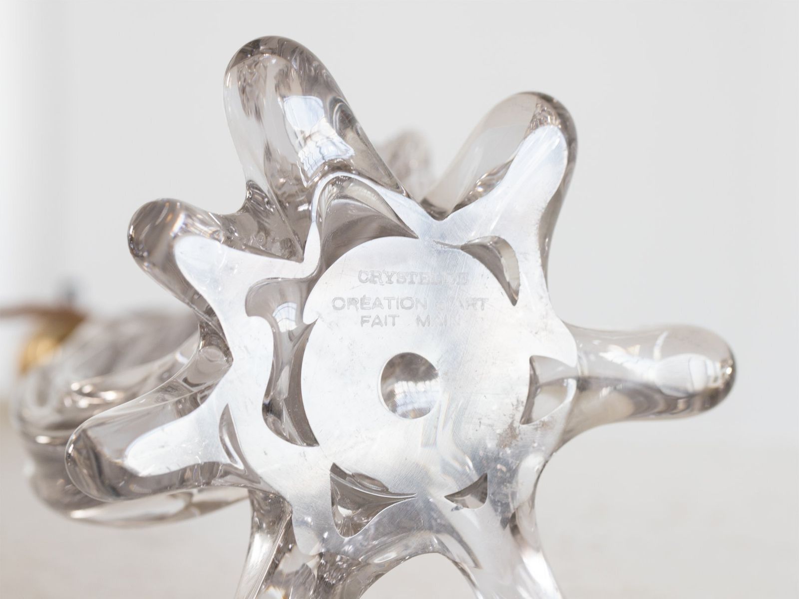 French Crystal Glass Table Lamp By Crystelde photo 180.0