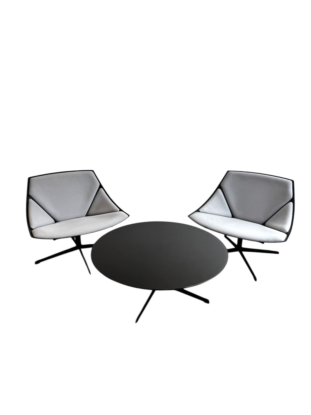 Republic Of Fritz Hansen Coffee Table And Two Space Chairs Home Office Lounge