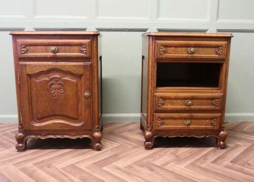 Pair Of French Golden Oak Bedside Cabinets photo furniture