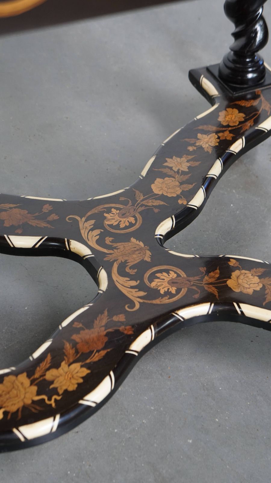 Furniture Beautiful And Graceful, Antique 19th Century Dutch Marquetry Table photo