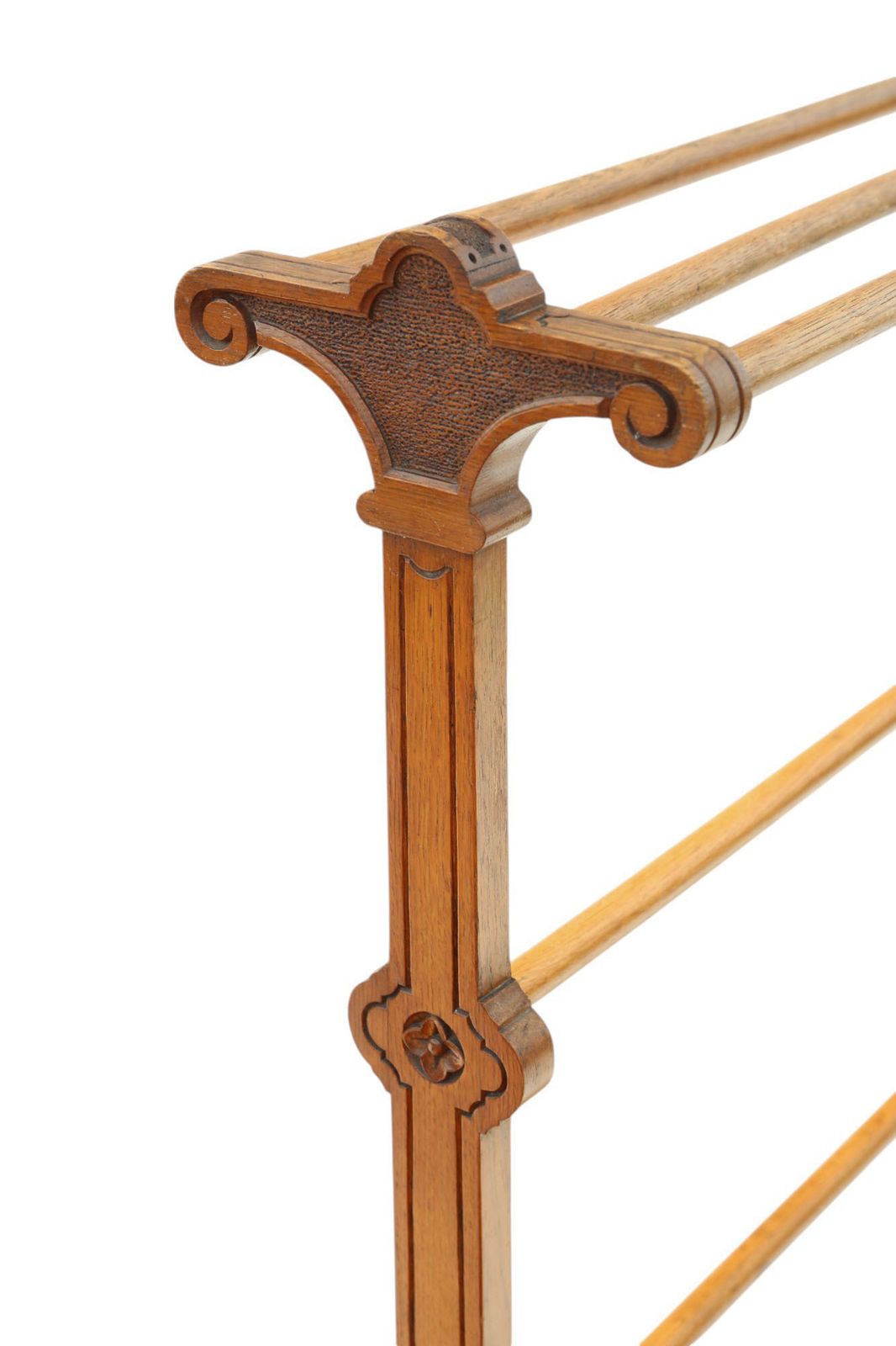 Antique Arts & Crafts Oak Towel Rail Stand – Large C.1900, Fine Quality Country House Piece photo for sale