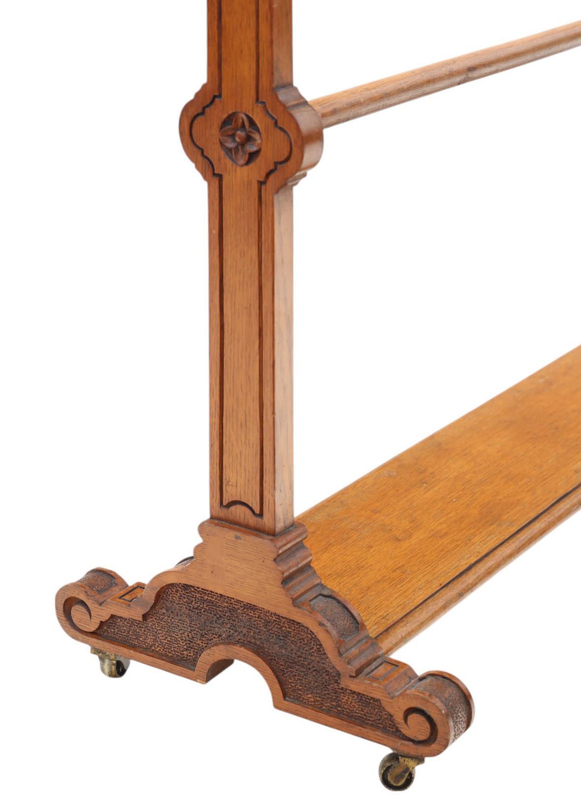 Antique Arts & Crafts Oak Towel Rail Stand – Large C.1900, Fine Quality Country House Piece photo Furniture