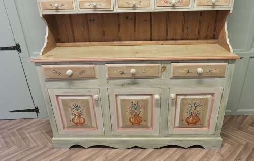 A Superb Artisan Painted Farmhouse Kitchen Pine Dresser photo 2640.0