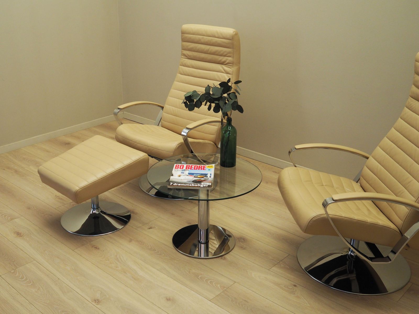 Lounge Fauteuil Met Voetenbank, Deens Design, Jaren 1970, Fabrikant: Boconcept photo Meubels