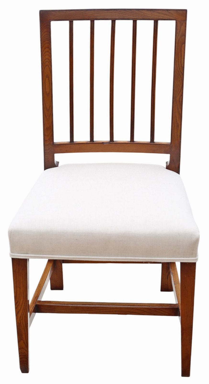 Antique Set Of 6 (5 Plus 1) Early 19th Century Elm Kitchen & Dining Chairs – High Quality Original photo vinterior