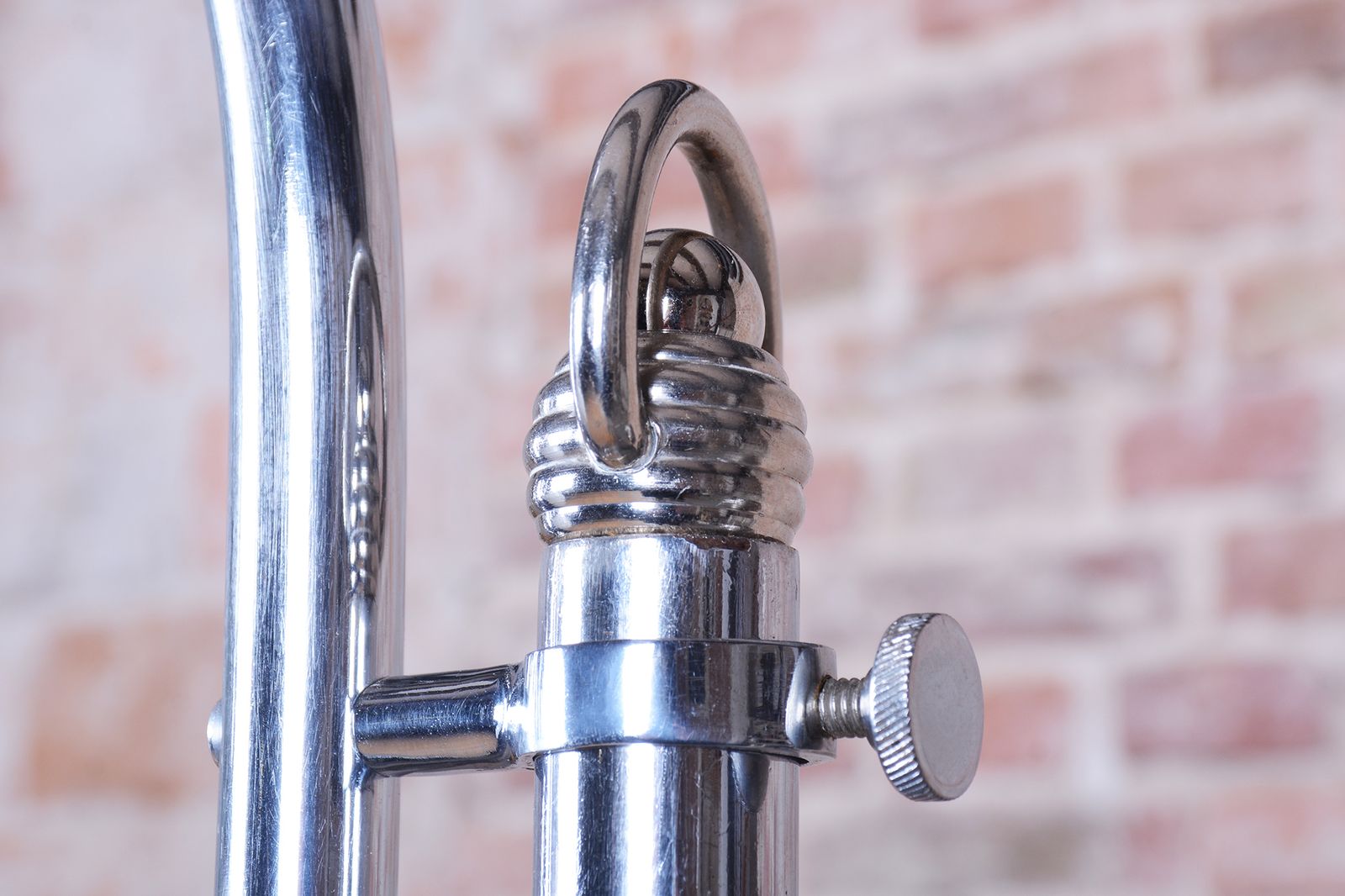photo for sale Restored Bauhaus Floor Lamp, Chrome, Beech, Opaline Milk Glass, Czech, 1930s
