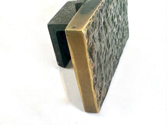 Brutalist Push And Pull Alpana Door Handle In Bronze, 1970s photo furniture