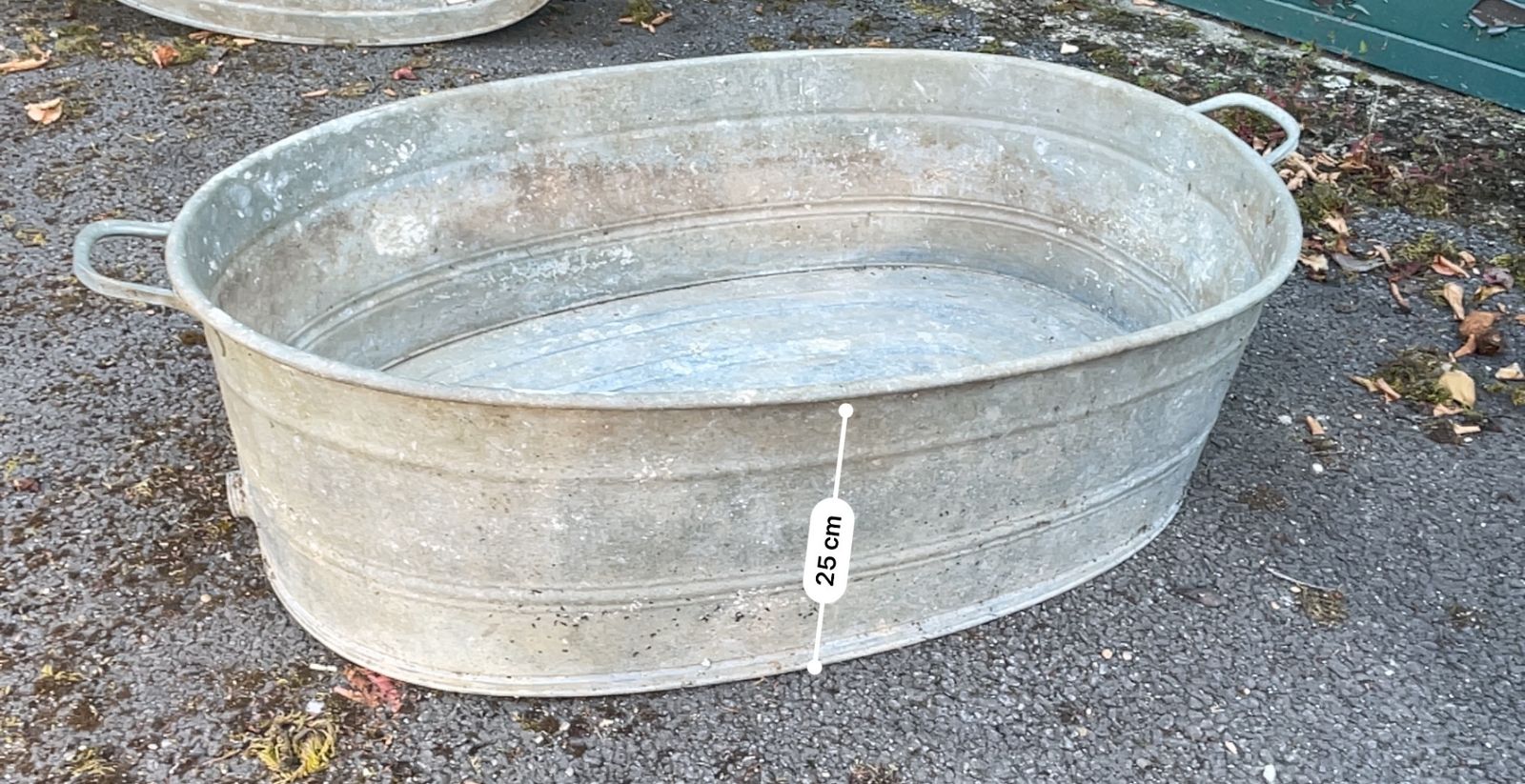 Vintage Galvanised Steel Planters — Set Of 3 photo furniture