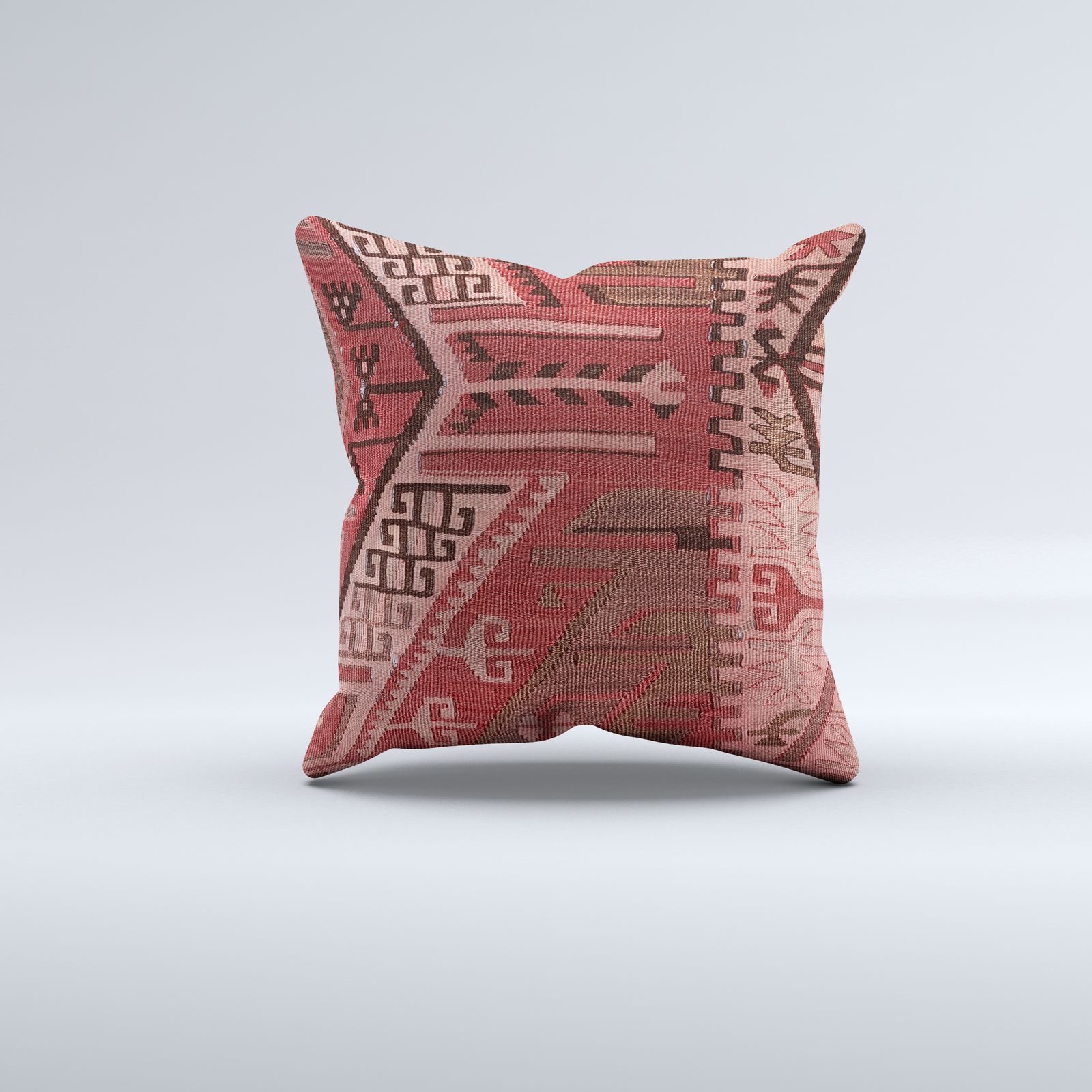 Vintage Turkish Kilim Cushion Cover 60x60 Cm Square Wool Large Pillowcase