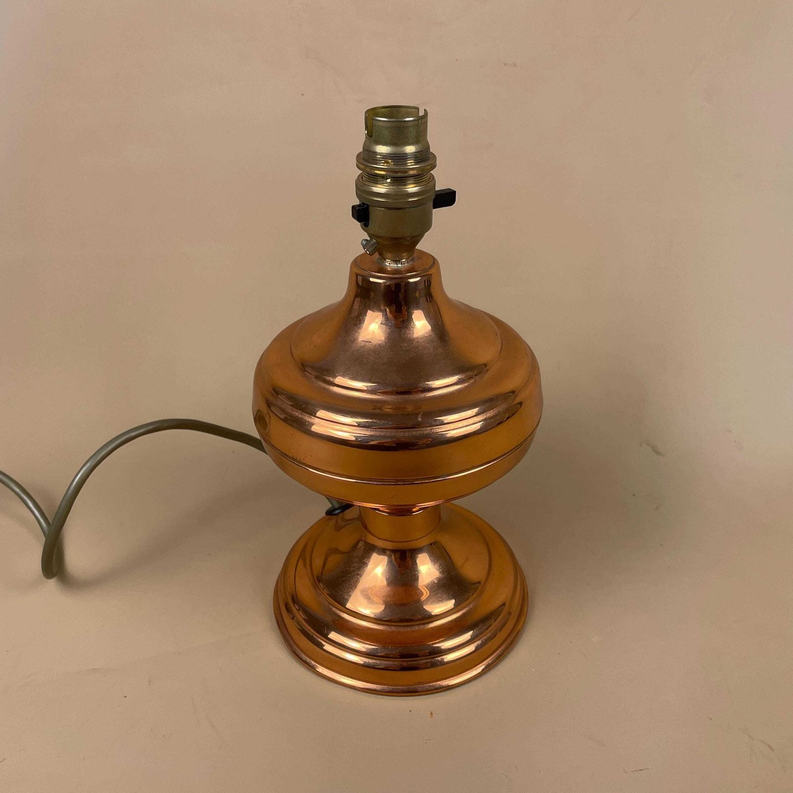 Vintage Copper Table Lamp Side Light Medium Metal Pac Tested 2025