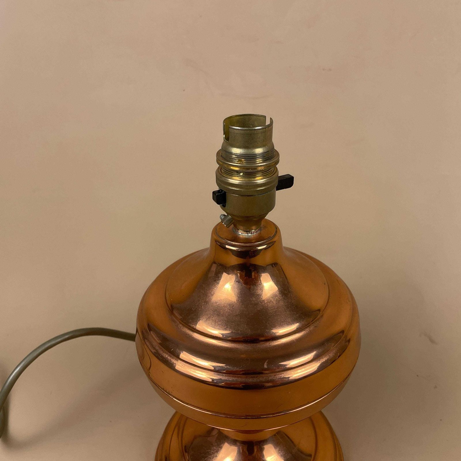 Vintage Copper Table Lamp Side Light Medium Metal Pac Tested 2025 photo furniture