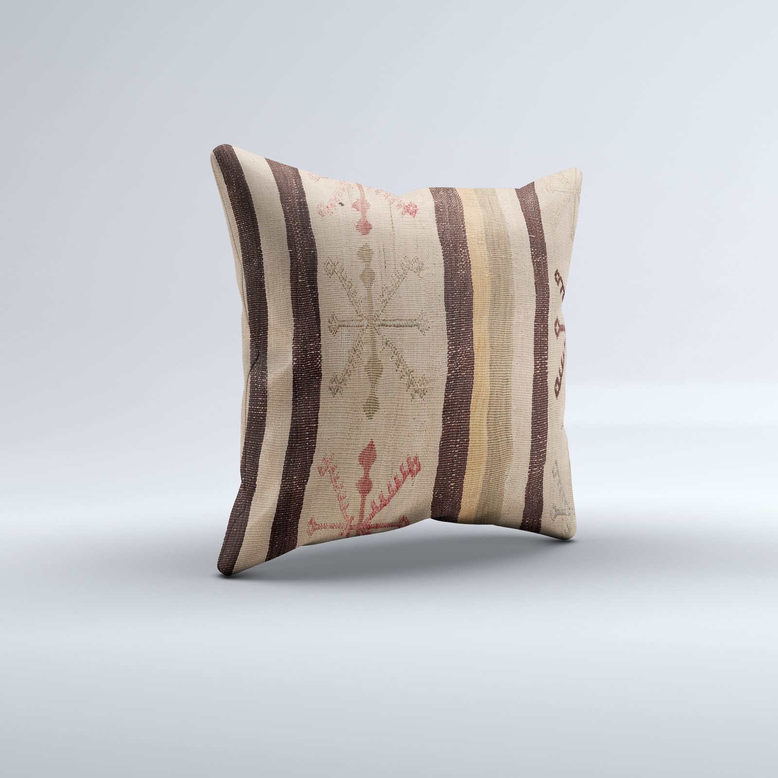Vintage Turkish Kilim Cushion Cover 60x60 Cm Square Wool Large Pillowcase 66540 photo furniture
