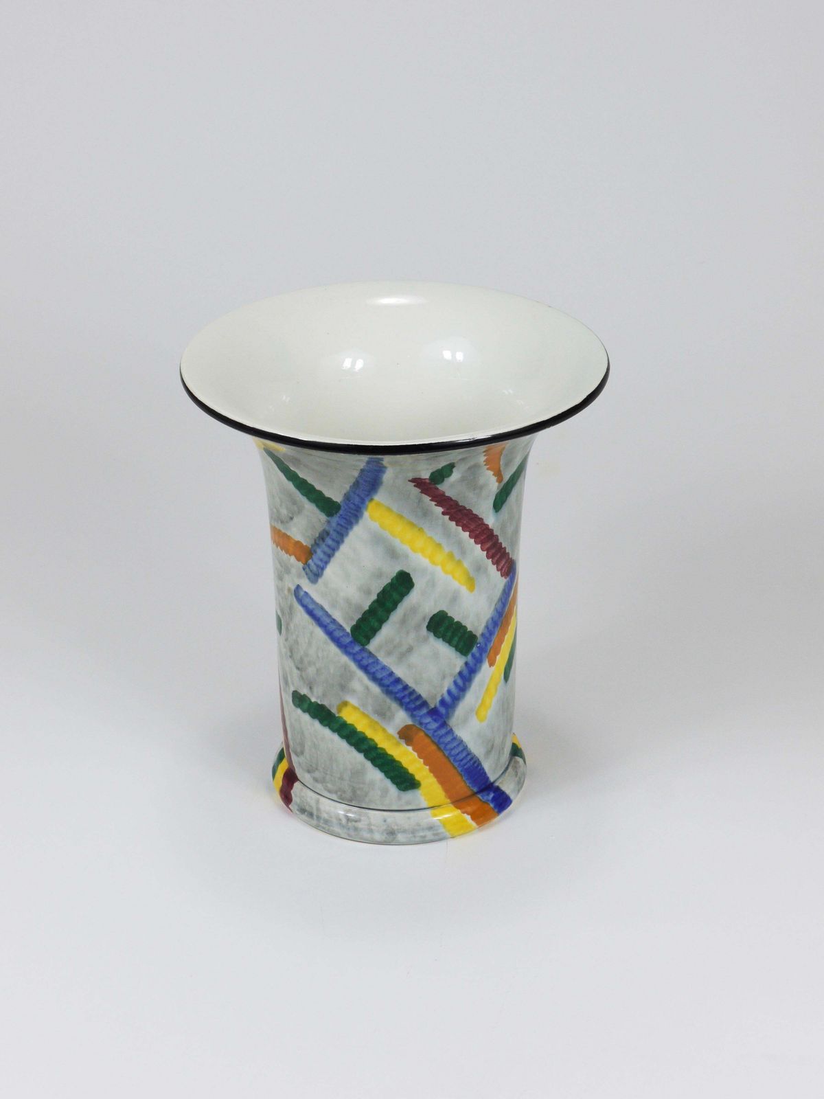 photo vinterior Eva Zeisel Art Deco Bauhaus Pottery Vase, Smf Schramberg, Germany 1920s
