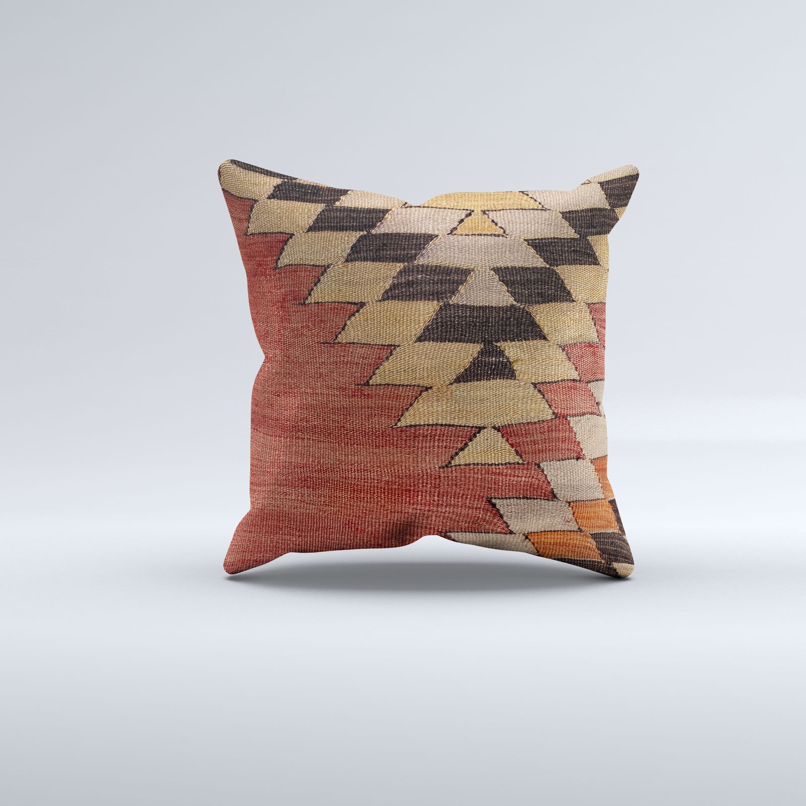 Vintage Turkish Kilim Cushion Cover 60x60 Cm Square Wool Large Pillowcase