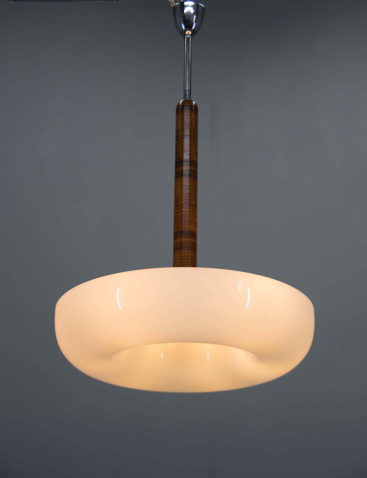 photo for sale Rare Functionalist Chandelier Made By Up Zavody In 1930s