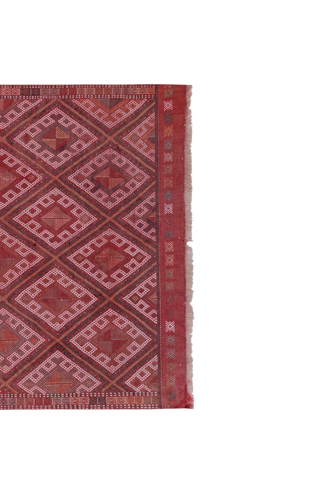 Turkish Jajim Kilim Wool Rug With Geometric Motif 5'1'' X 8'1'' photo buy