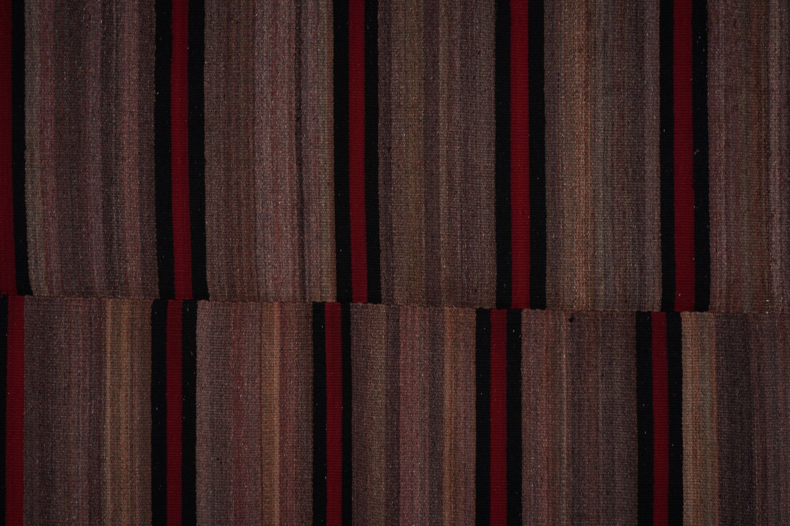 1960s Oversize Bohemian Striped Wool Kilim Rug 9'5'' X 9'5'' photo for sale