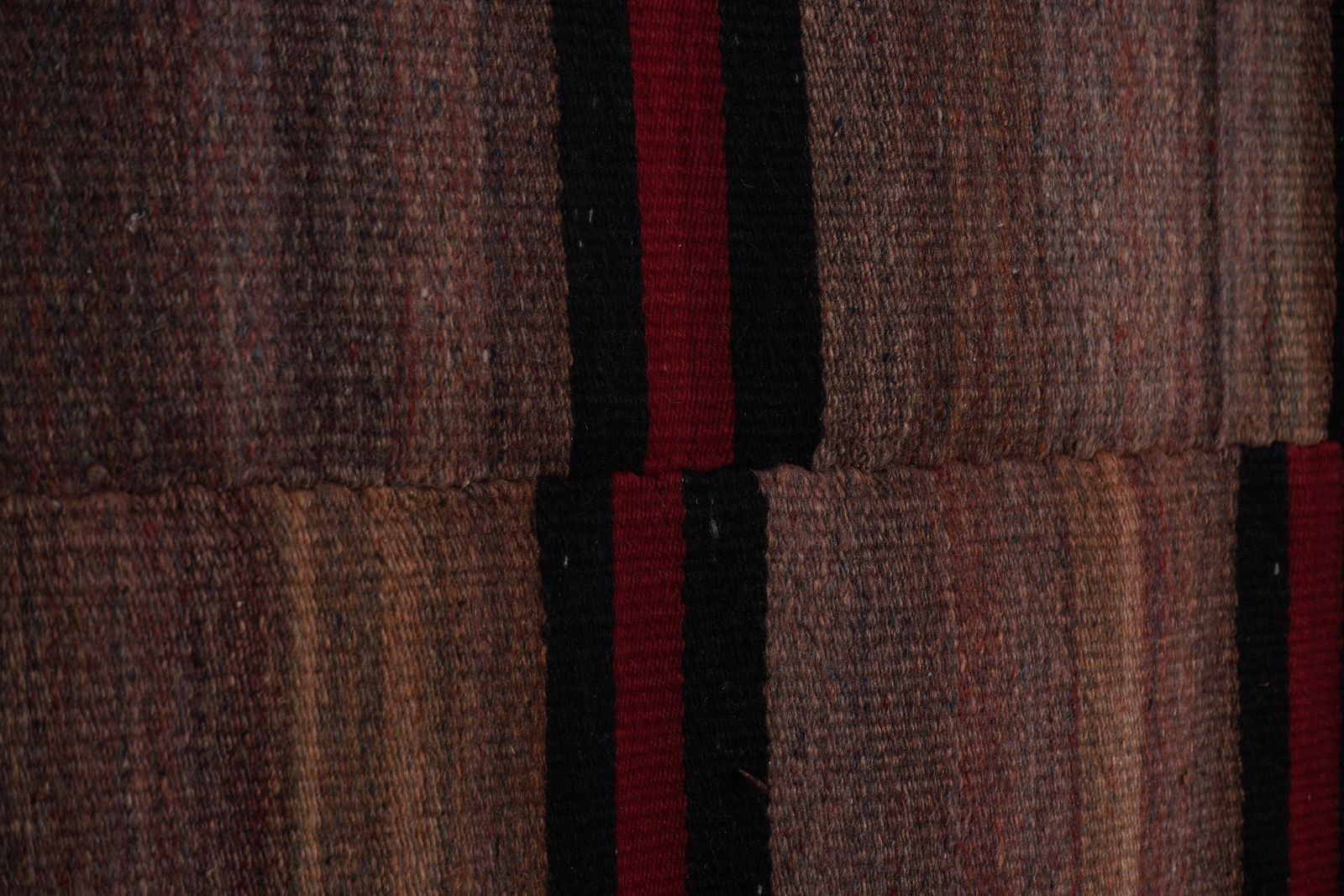1960s Oversize Bohemian Striped Wool Kilim Rug 9'5'' X 9'5'' photo vinterior