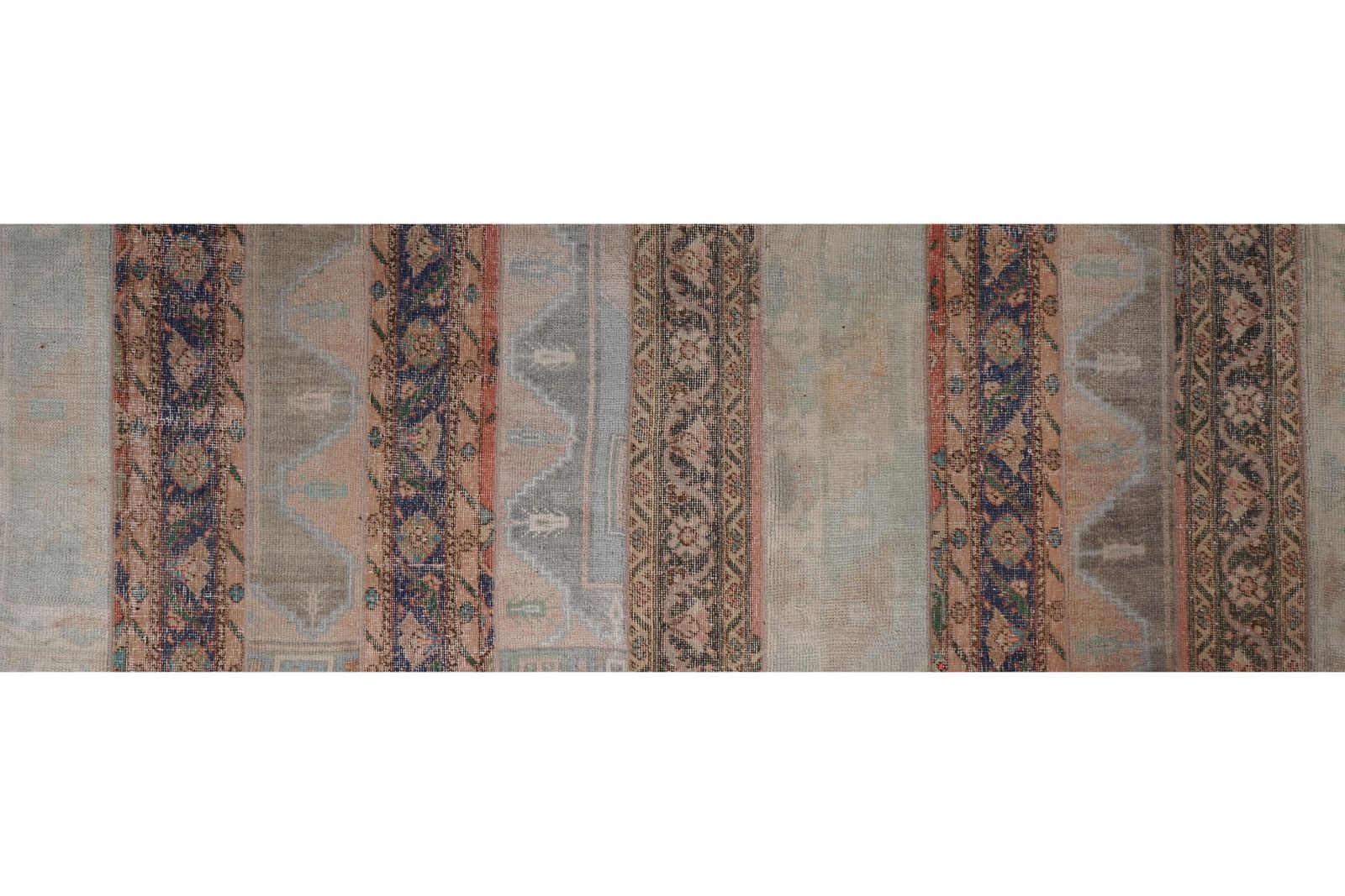 1960s Turkish Oushak Extra Long Runner With Mid Century Modern Style 2'5'' X 63'1'' photo 4394.0