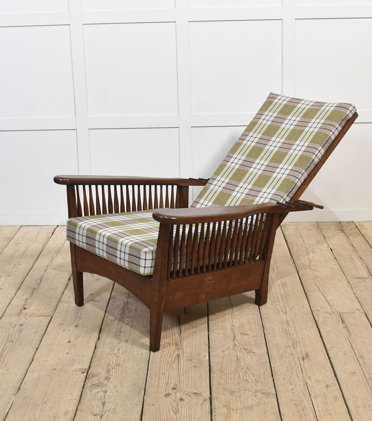 Oak Reclining Armchair, Early 20th Century photo vinterior