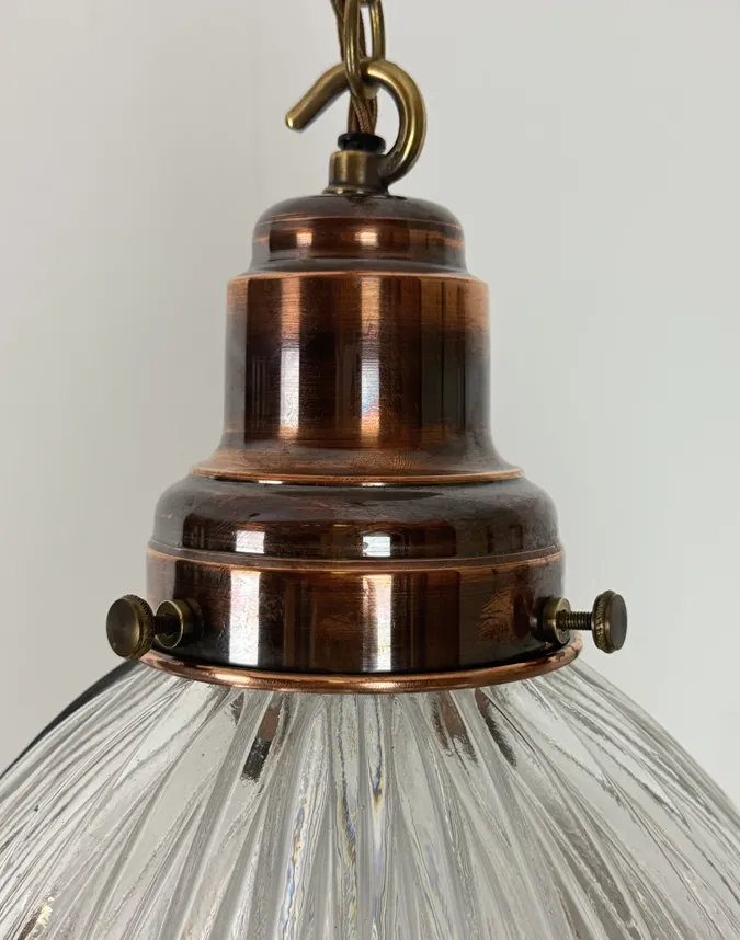 Extra Large Antique Holophane Pendant Light (55174) photo furniture