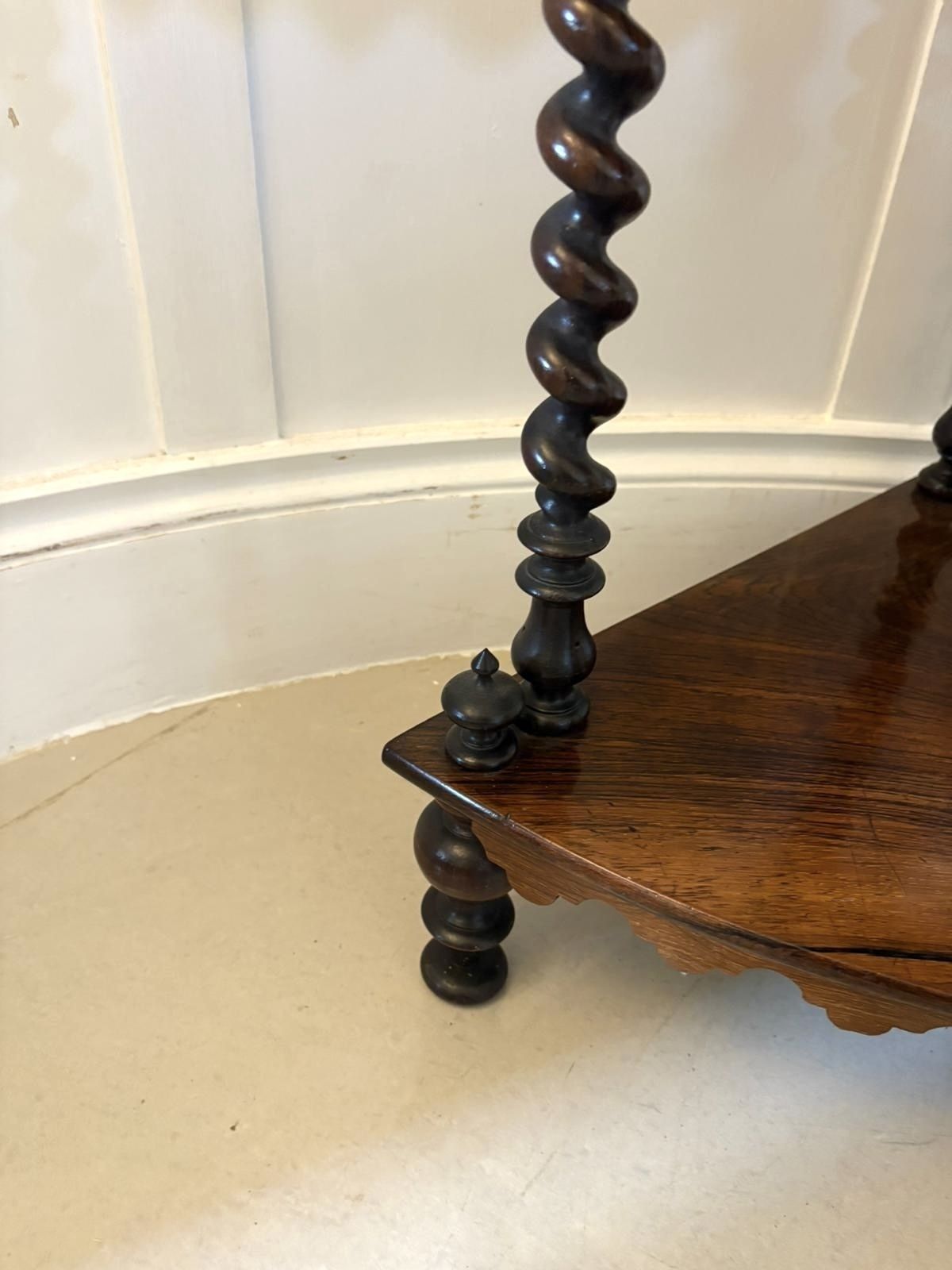 1485.0 Superb Quality Antique 19th Century 4 Tier Rosewood Corner Whatnot photo