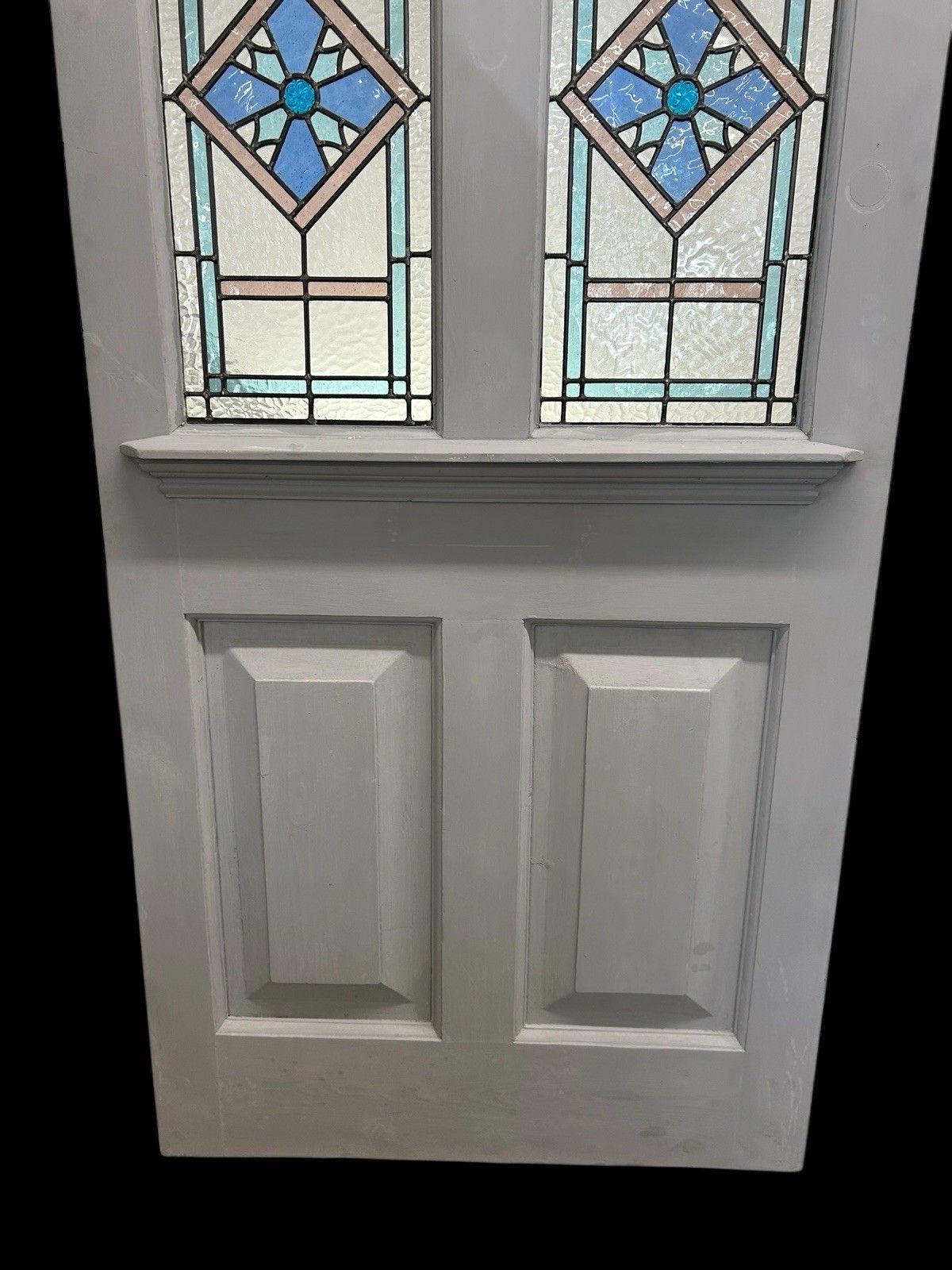 Large Edwardian Stained Glass Front Door Old Antique Period Reclaimed Refurb photo buy