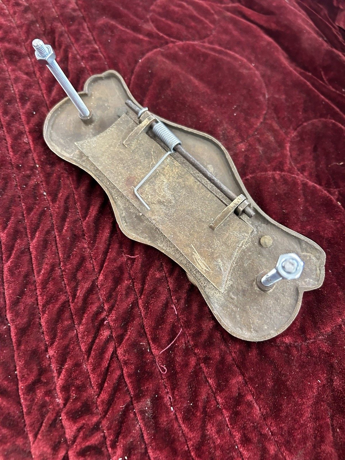 photo furniture Antique Solid Bronze Front Door Letterbox Pull Old Reclaimed Period Victorian