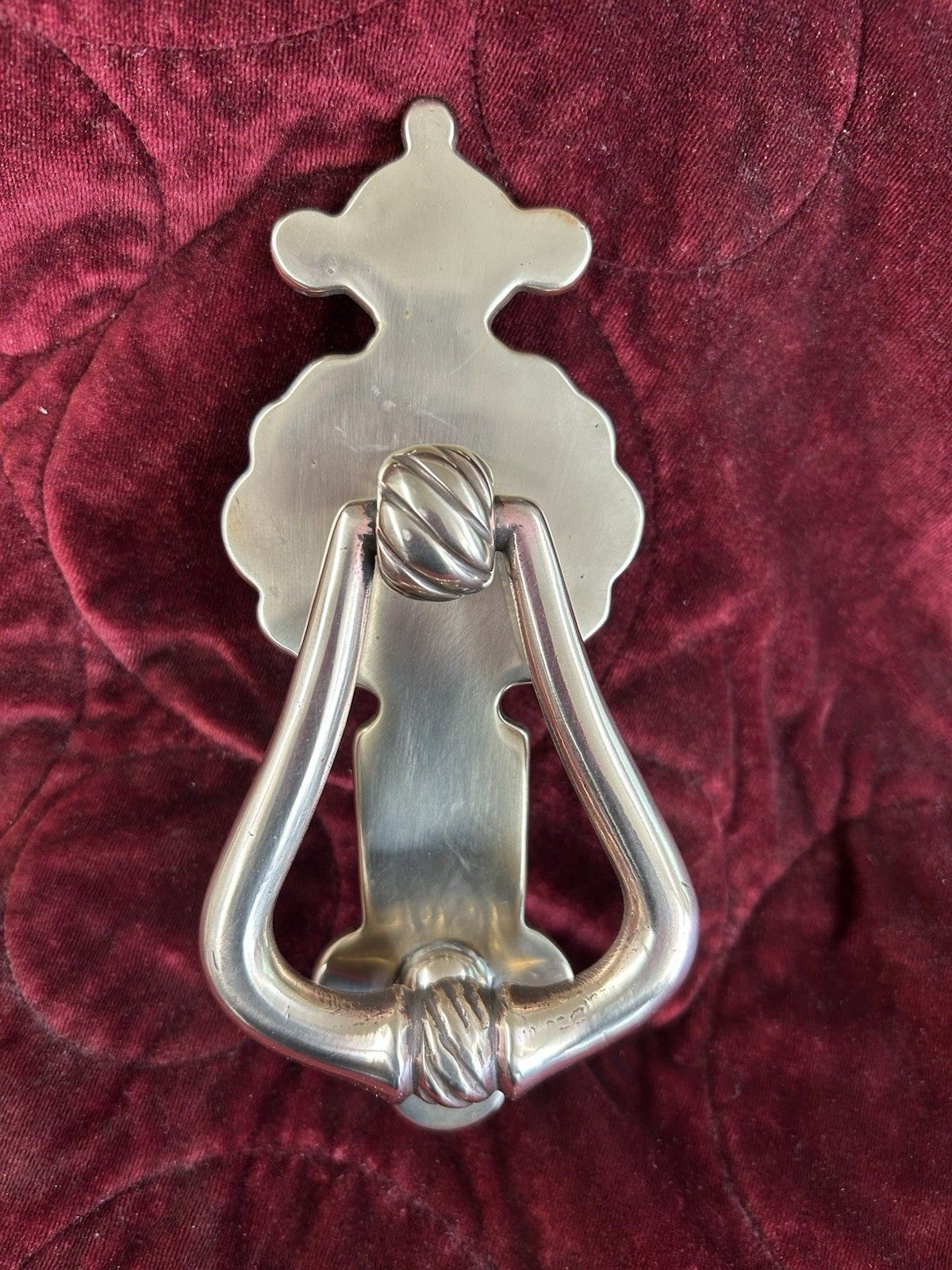 Antique Solid Brass Front Door Knocker Old Reclaimed Period Victorian Handle