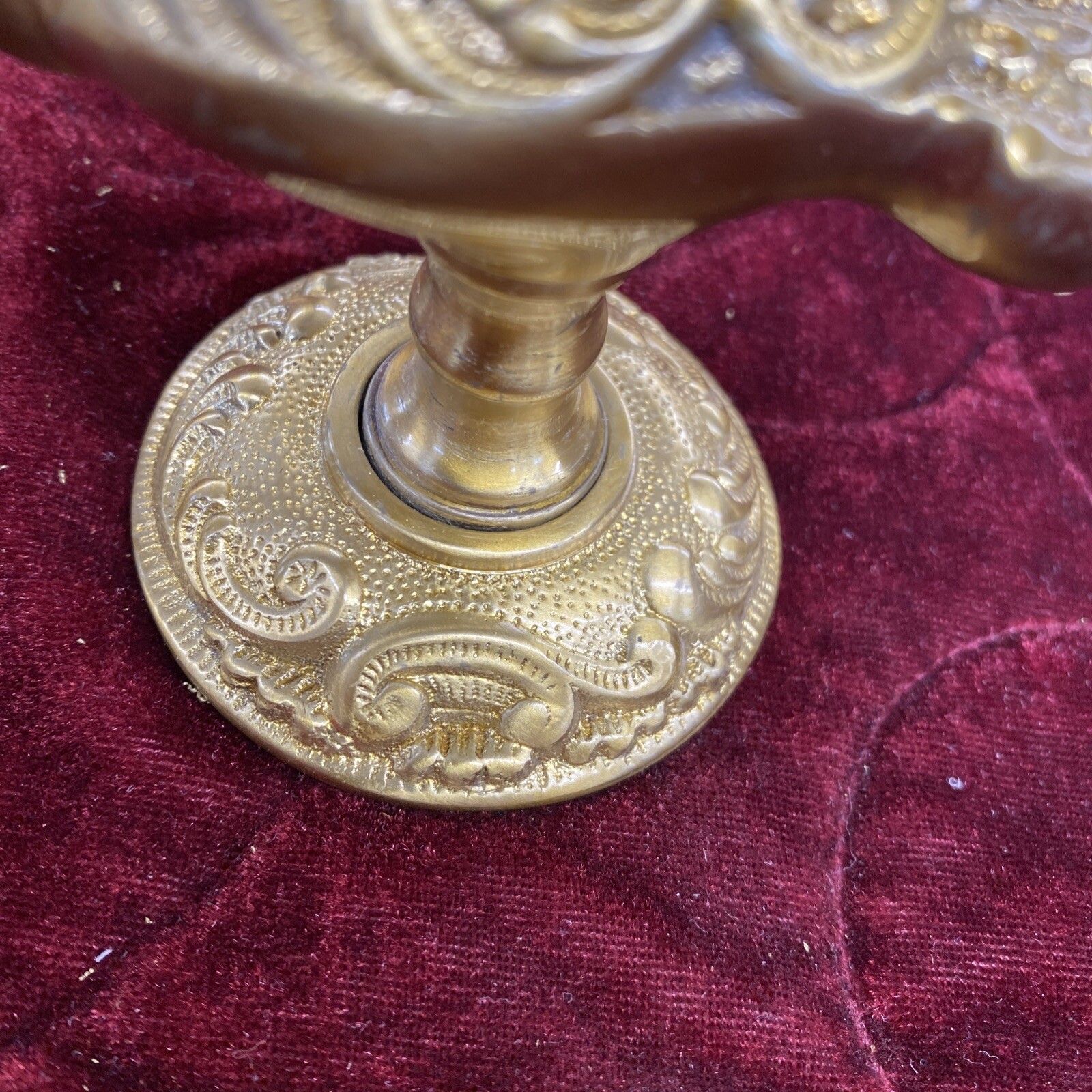 Pair Of Antique Gilt Brass Door Handles French Baroque Unique Sets Push Pull Old photo vinterior