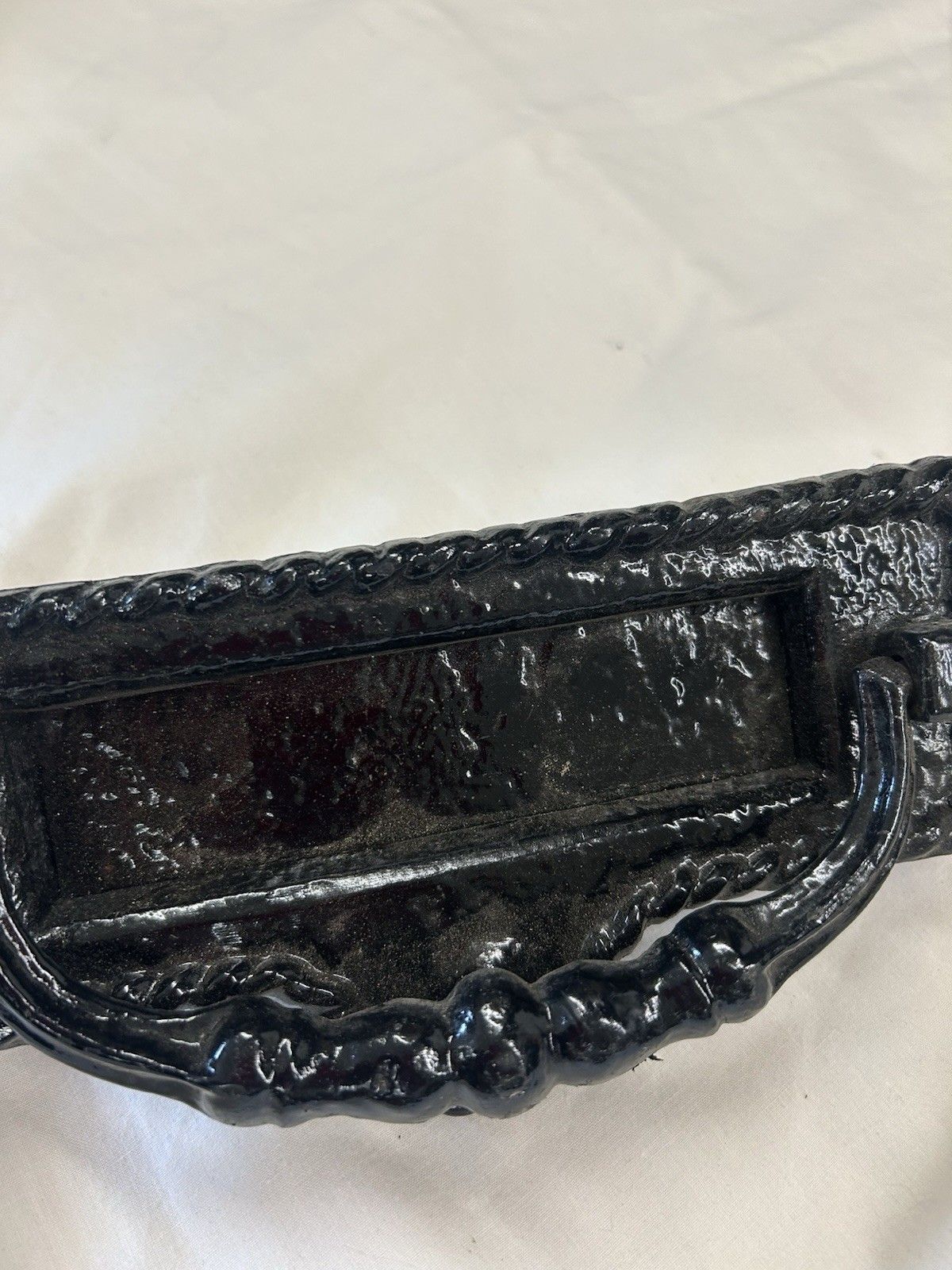 Old Antique Front Door Knocker Letterbox Period Cast Iron Victorian Metal Reclai photo 78.0