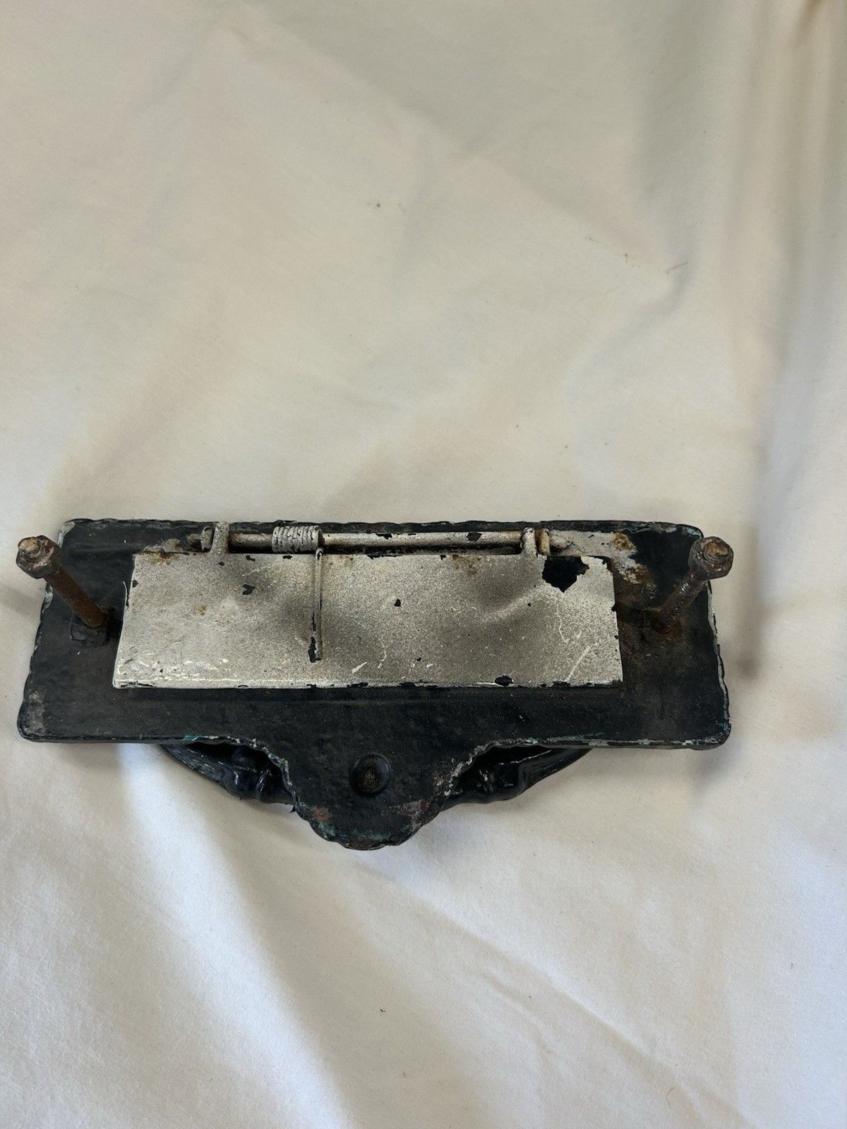 Old Antique Front Door Knocker Letterbox Period Cast Iron Victorian Metal Reclai photo buy