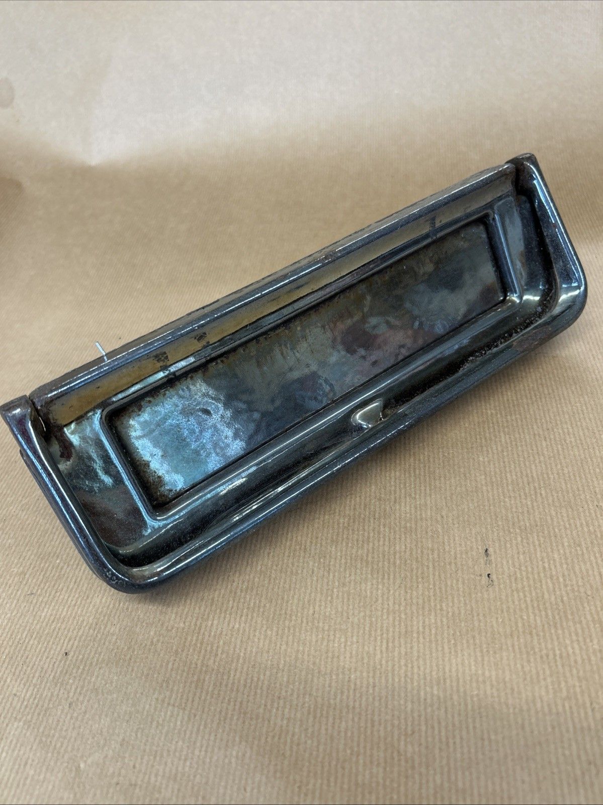 Large Old Antique Front Door Knocker Letterbox Period Cast Iron Kenrick Metal