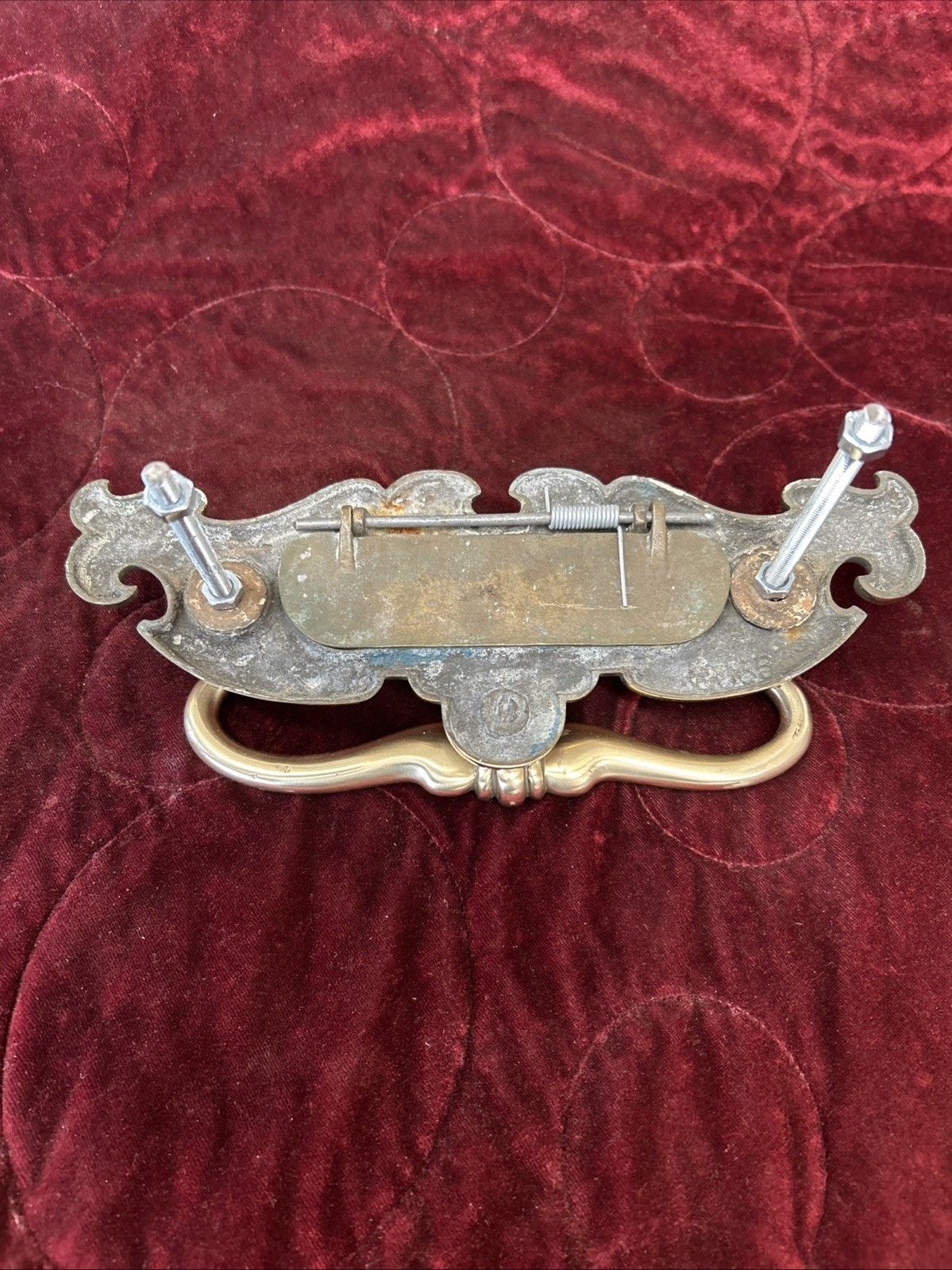 Antique Solid Brass Front Door Letterbox Knocker Old Reclaimed Period Victorian photo buy
