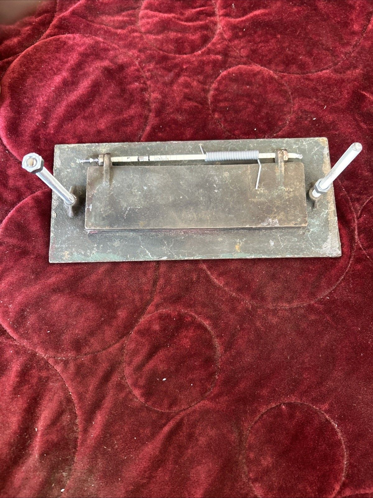 Antique Solid Bronze Front Door Letterbox Knocker Old Victorian Reclaimed Period photo buy