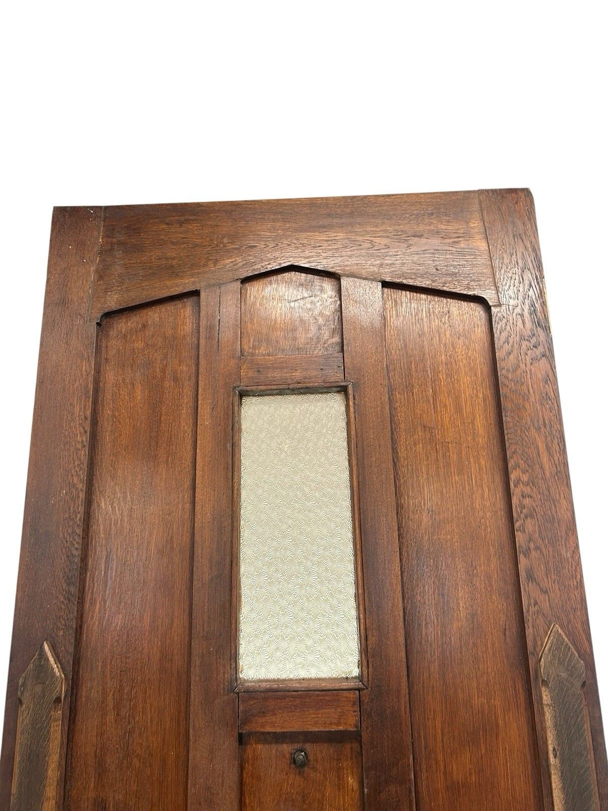 photo for sale Large Solid Oak Front Door Old Antique Period Reclaimed Glass Cast Iron Refurb