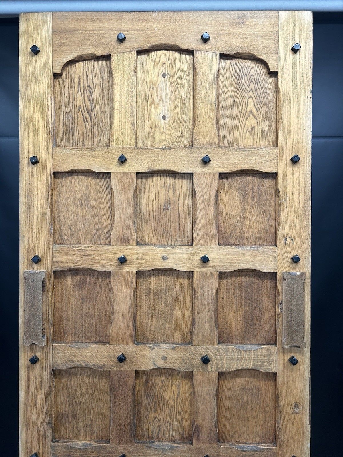 Solid Oak Front Door Old Antique Period Reclaimed Glass Cast Iron Refurbished photo Home Fixtures