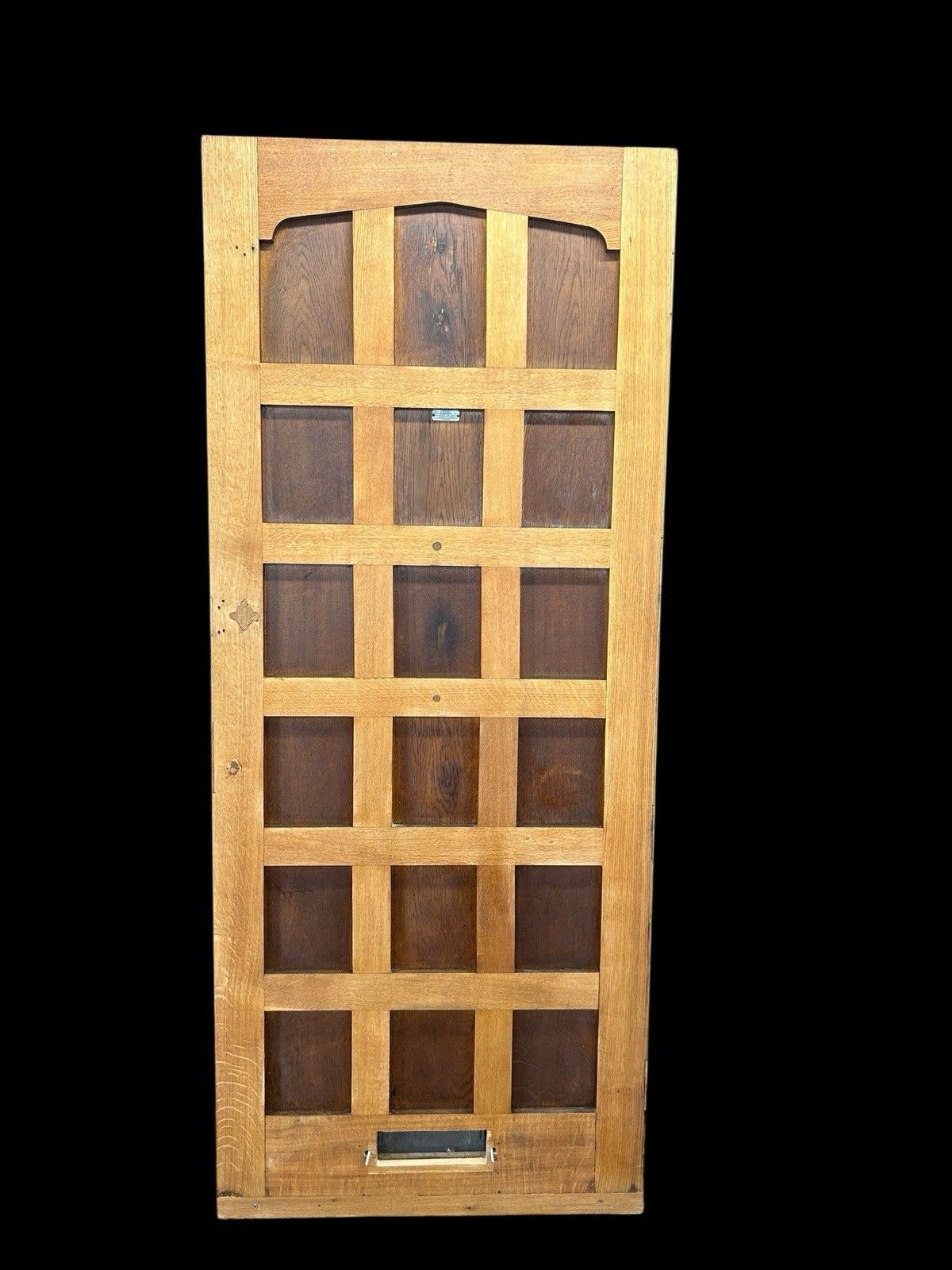 Solid Oak Front Door Old Antique Period Reclaimed Glass Cast Iron Refurbished photo buy