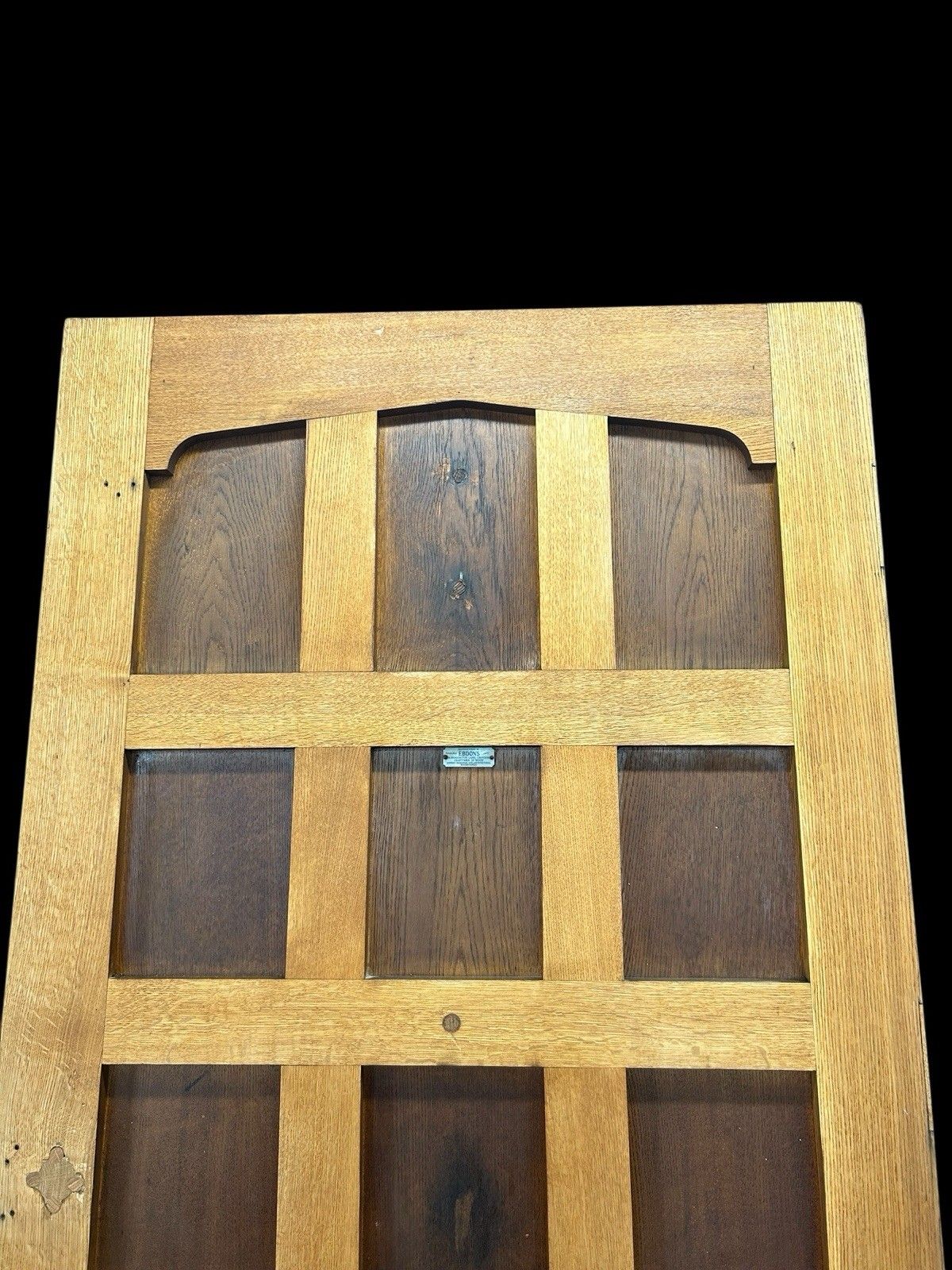 Solid Oak Front Door Old Antique Period Reclaimed Glass Cast Iron Refurbished photo vintage