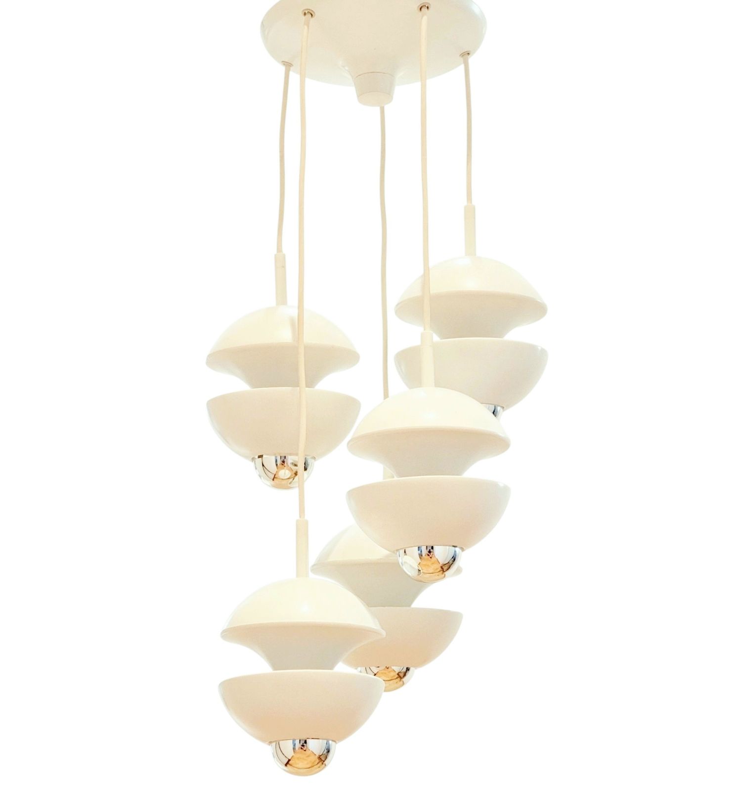 Labelled Space Age Cascading Lamp By Klaus Hempel For Kaiser Leuchten, Germany, 1970s
