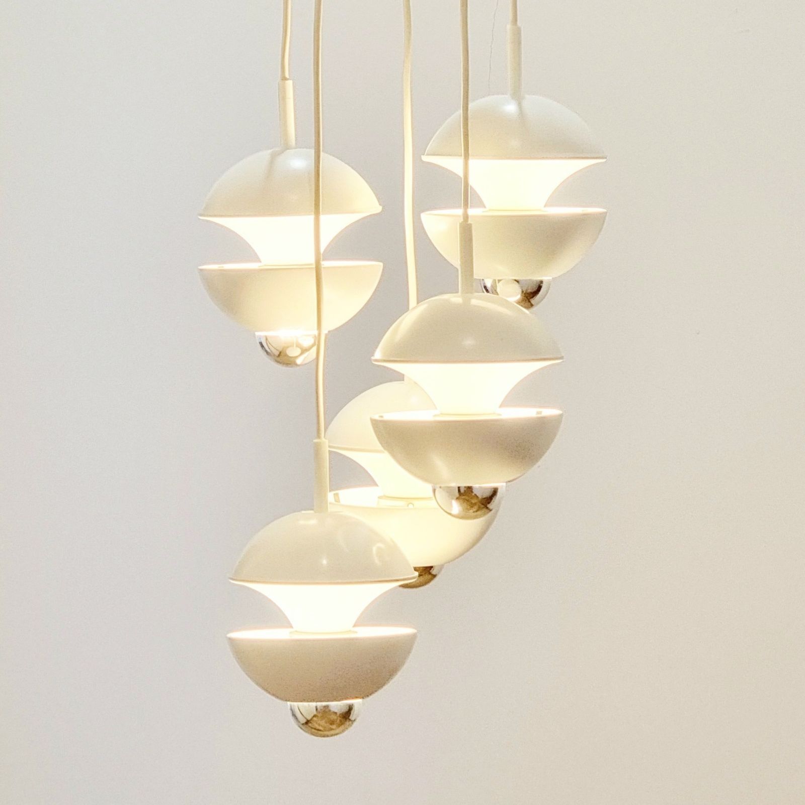 Labelled Space Age Cascading Lamp By Klaus Hempel For Kaiser Leuchten, Germany, 1970s photo Lighting