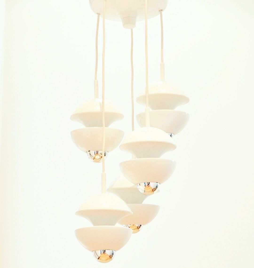 Labelled Space Age Cascading Lamp By Klaus Hempel For Kaiser Leuchten, Germany, 1970s photo for sale