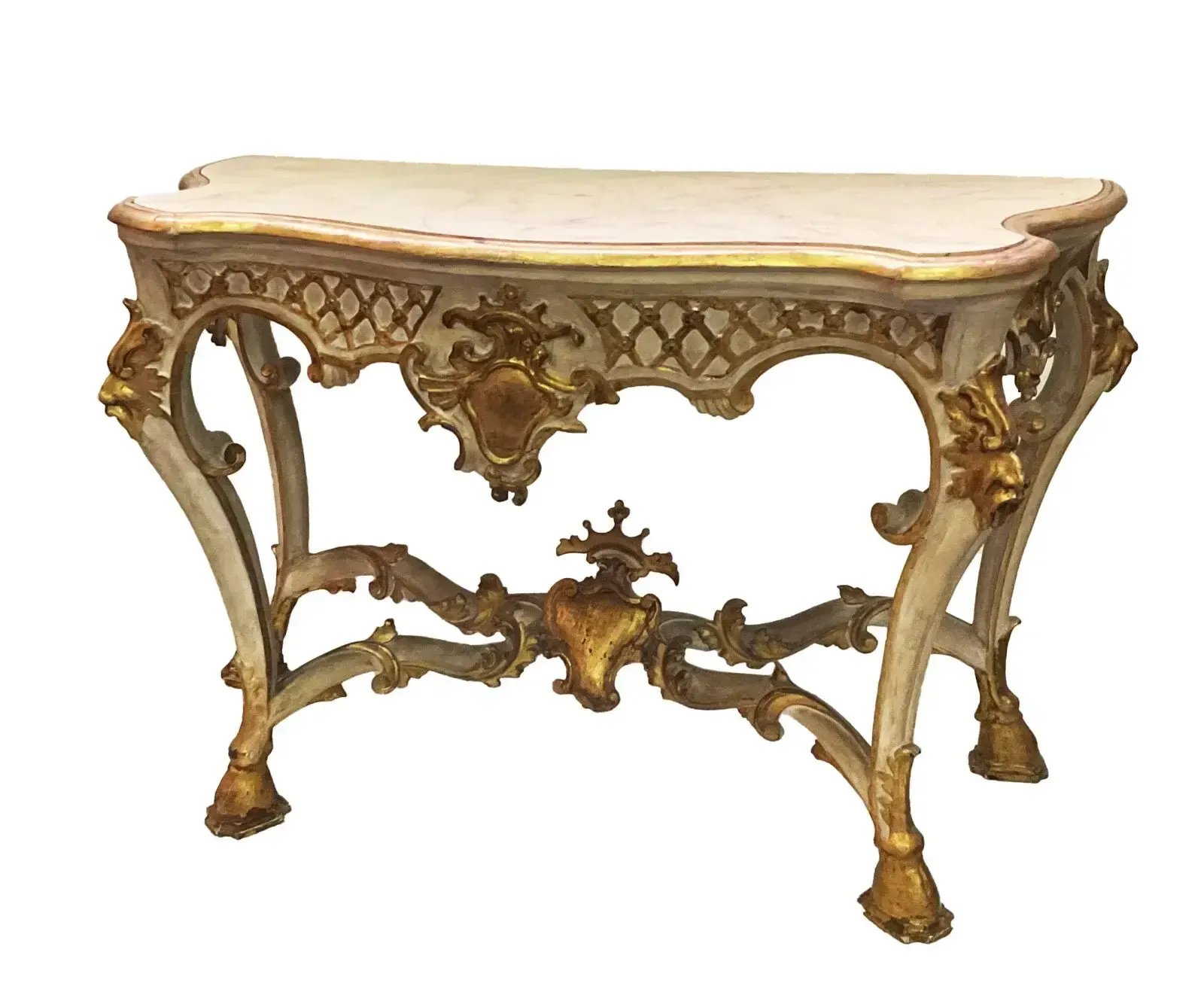 Console In Lacquered And Gilded Wood – Northern Italy, 18th Century