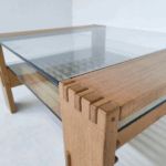 Furniture Mid Century Modern Coffee Table By Rivadossi, Wood And Glass, Italy photo
