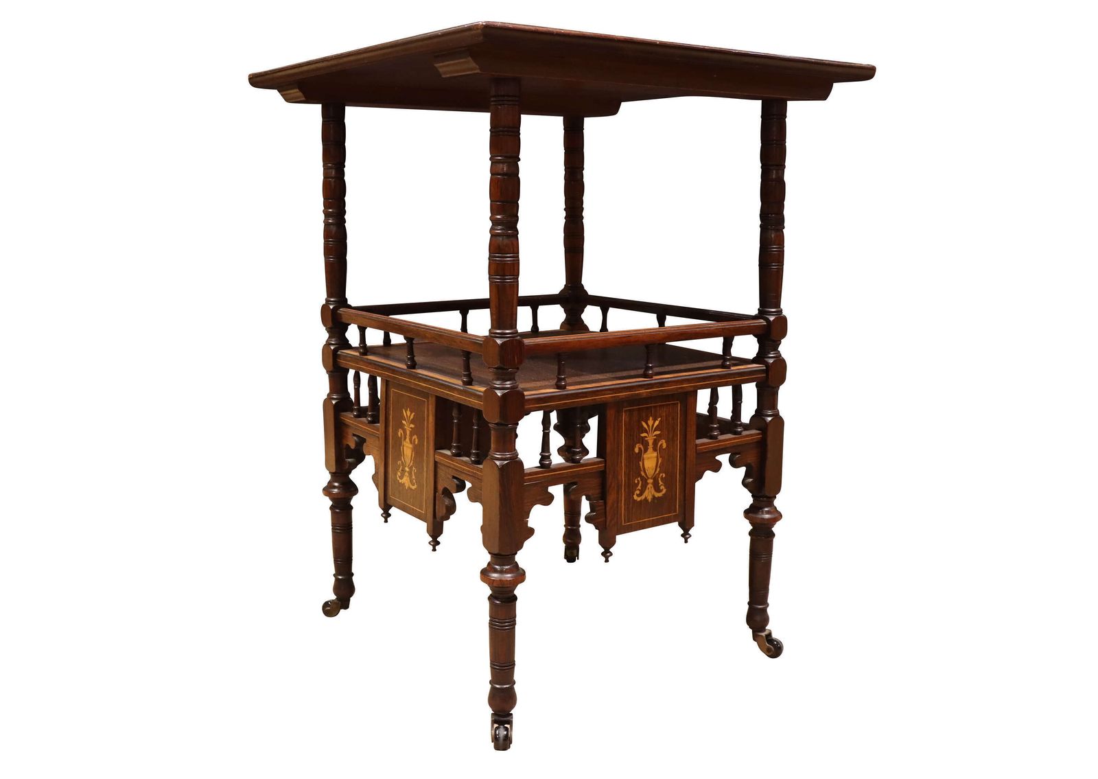 Late 19th Century Inlaid Rosewood Side Table, English, Circa 1890 photo furniture